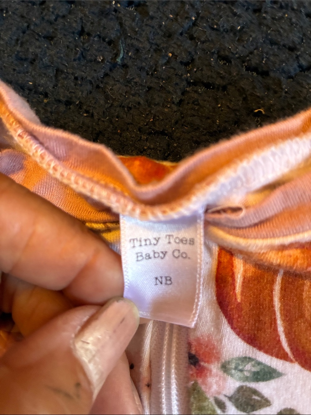 Pumpkin-Print Zip Front Kids Footie Pajamas - cream/Orange - Picture 3 of 3